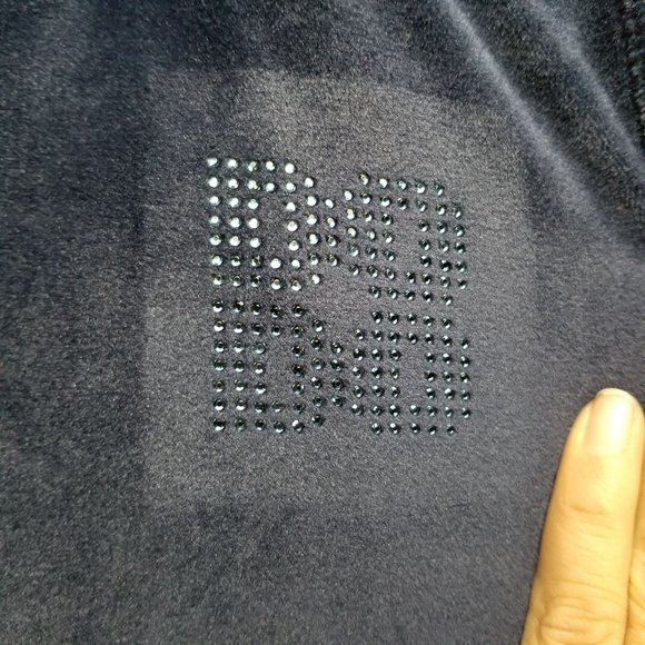 Dodo Pants Womens 3XL Velour Blue Stretch High Rise Drawstring Jogging NWT - Picture 9 of 16